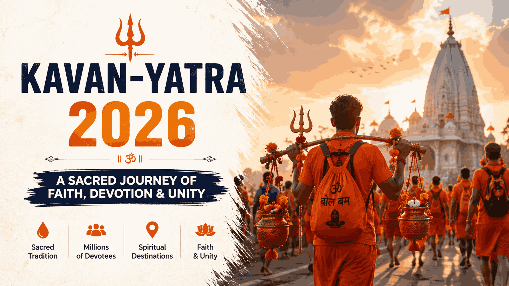 Kanwar Yatra 2026: Complete Guide, Dates, Routes, History & Travel Tips