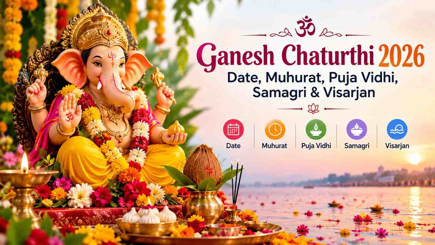 Ganesh Chaturthi 2026 celebration and Lord Ganesha idol