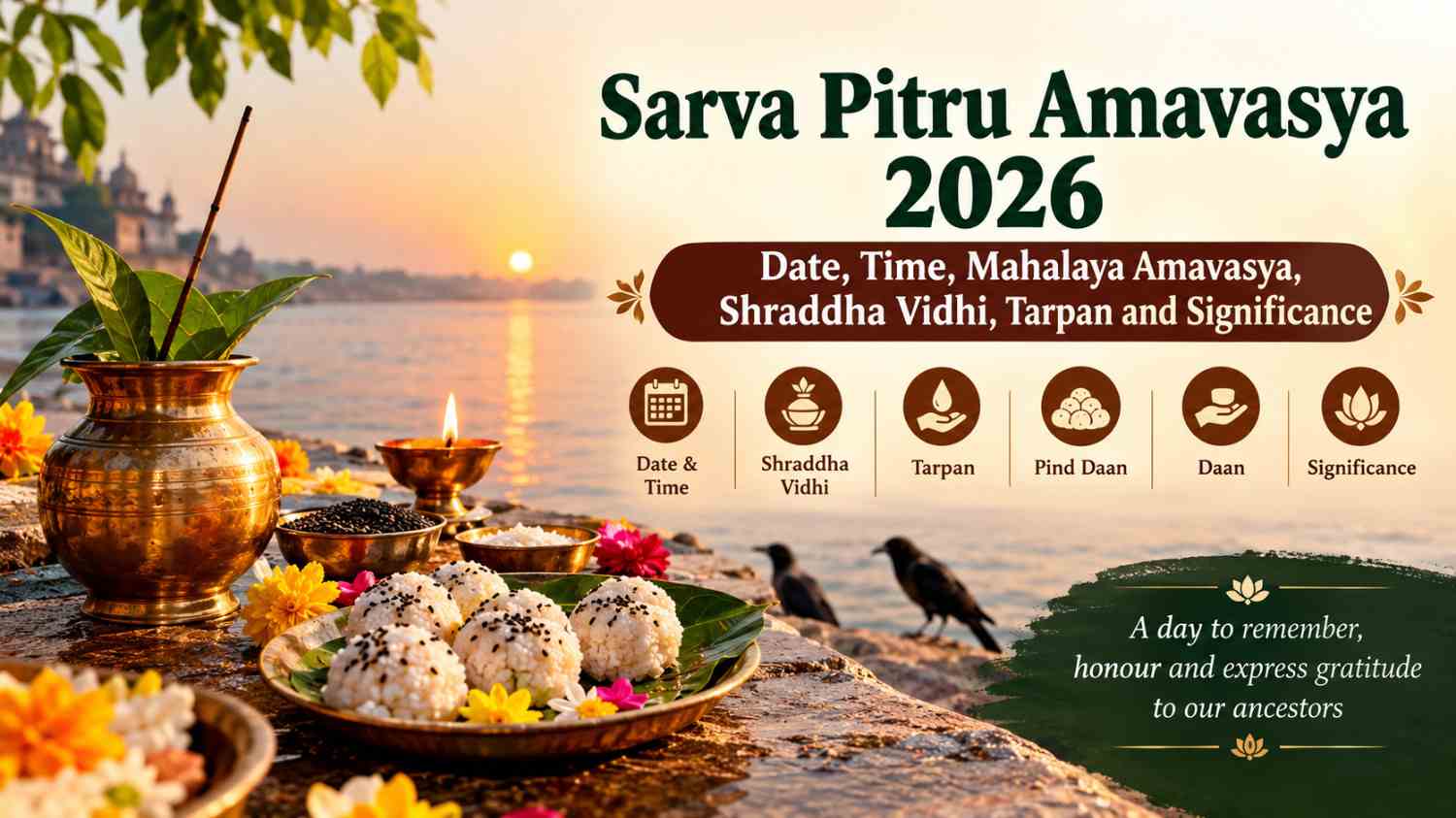 Sarva Pitru Amavasya 2026 date time Mahalaya Amavasya Shraddha Tarpan and Pind Daan